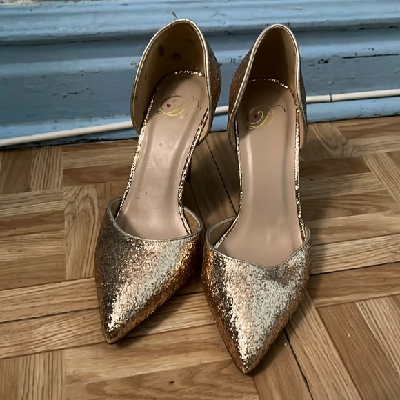 Glitter champagne shoes - Picture 1 of 3